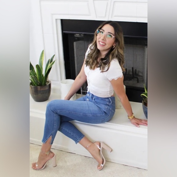 Lulus White PVC Ankle Strap Heels - Picture 8 of 8